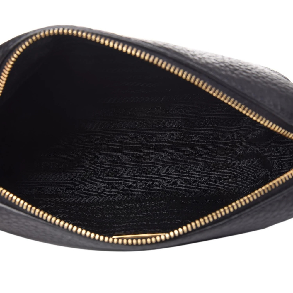 Prada Vitello Daino Black Leather Cosmetic - Picture 3 of 5